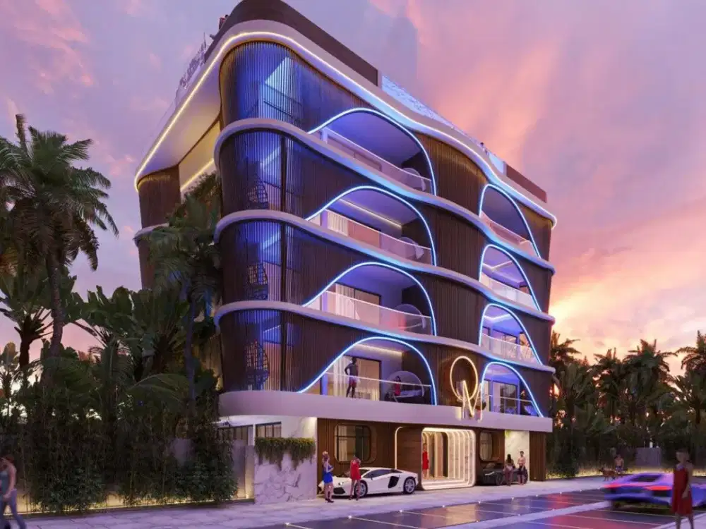 Apartemen desainer di Canggu dengan kolam infinity di rooftop!