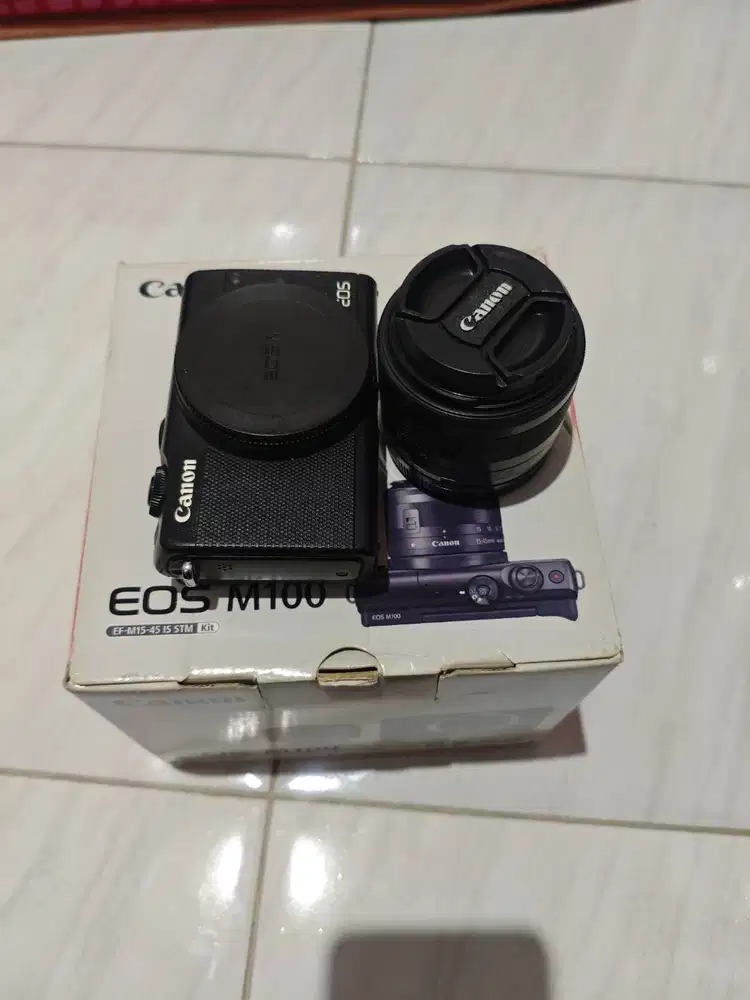 Kamera Canon M100 + Kit 15-45mm  Fullset Box