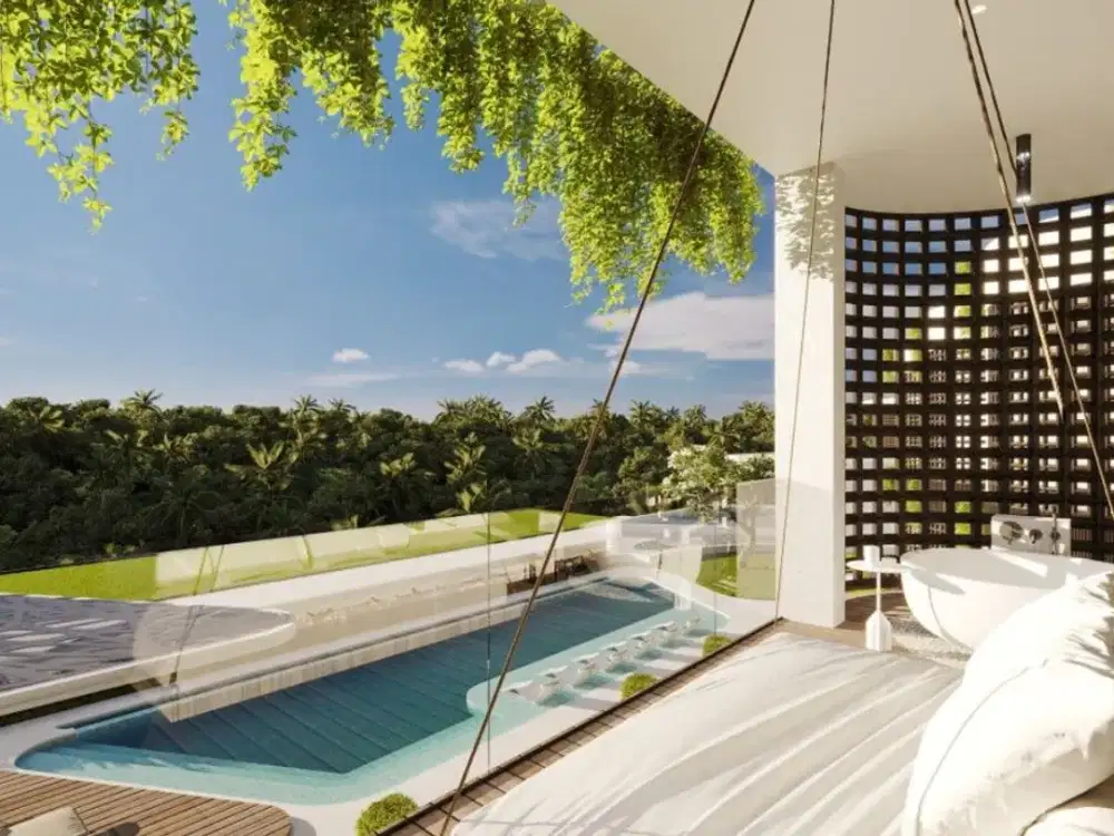 Apartemen dengan kolam renang pribadi di Ubud yang atmosferik