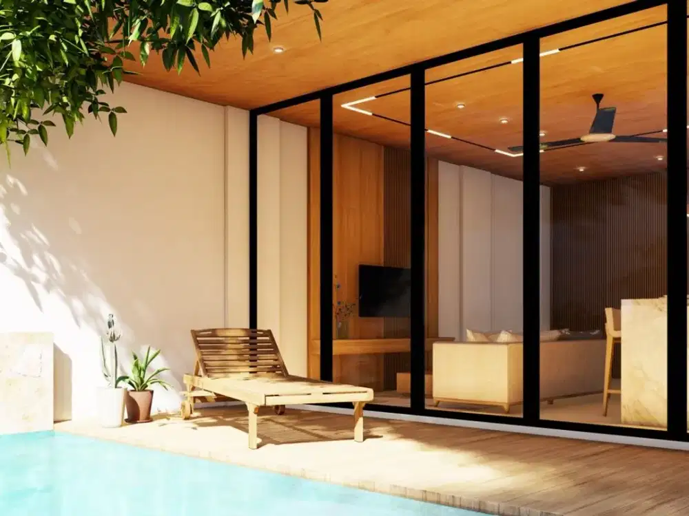 Vila privat dengan kolam renang di pusat Canggu dekat Batu Bolong