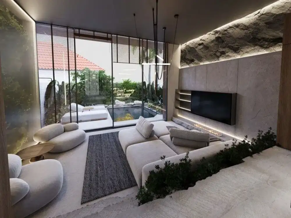 Vila desainer dalam kompleks butik di tepi laut