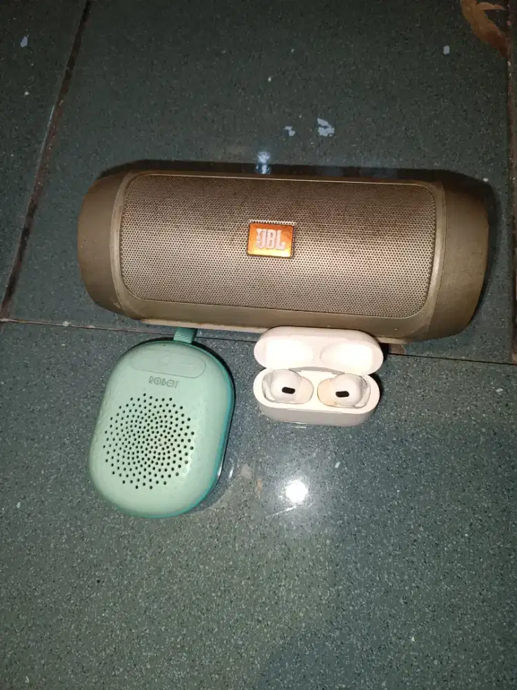 1 paket speaker bluetooth & earphone iphone