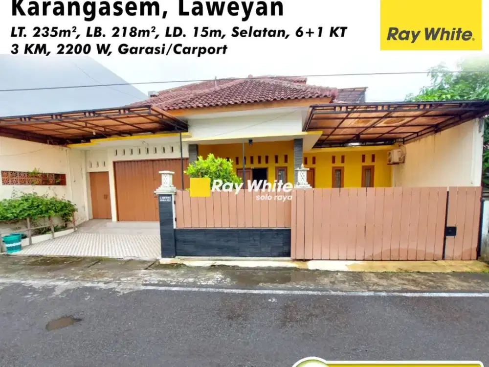 Rumah 6Kamar Siap huni mobil simpangan dekat PDAM Jajar laweyan Solo