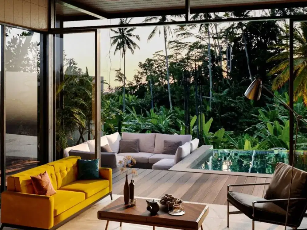 Vila dengan pemandangan panorama hutan dan matahari terbenam!