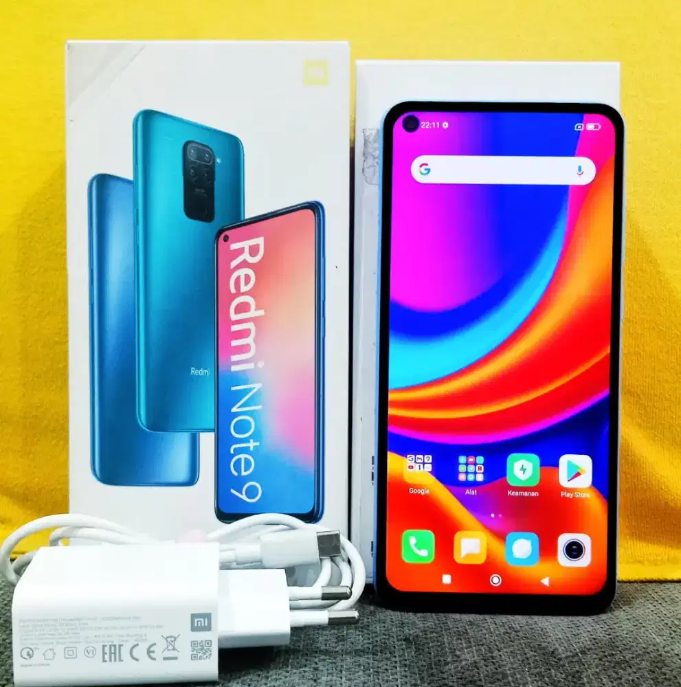 REDMI NOTE 9 6+2GB/128GB LENGKAP