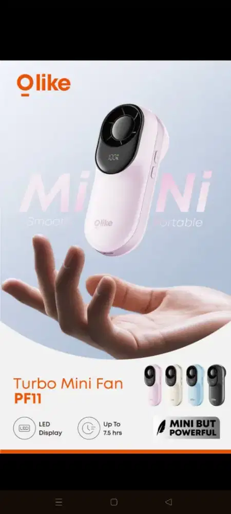 Kipas portabel merk OLIKE PF11 mini