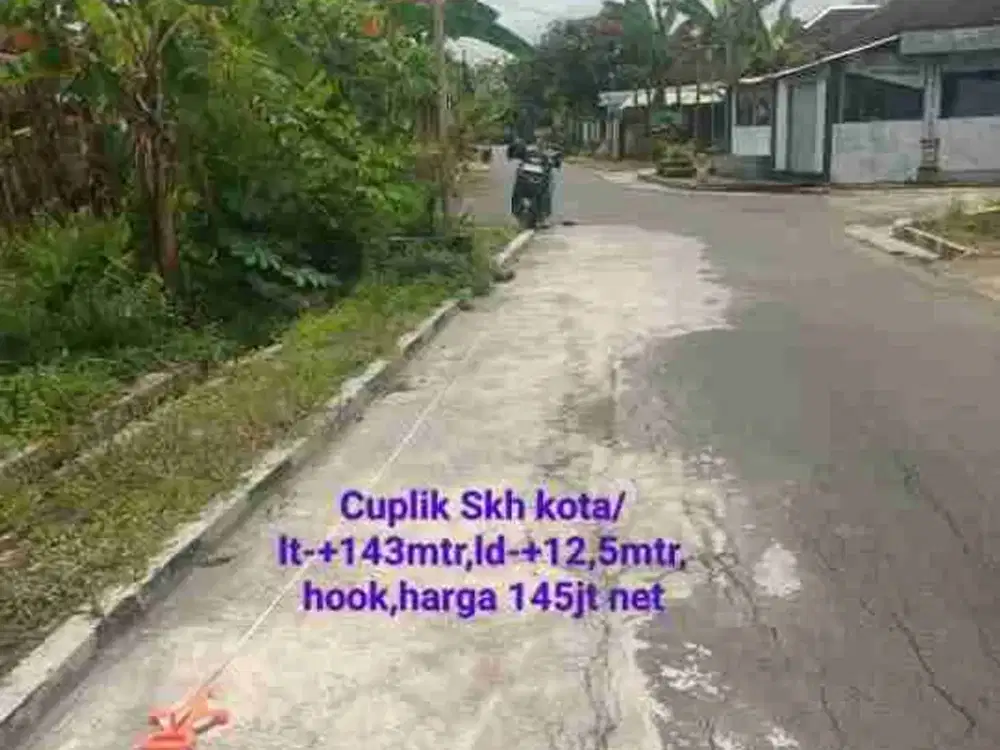 Dijual pekarangan dekat pasar cuplik sukoharjo