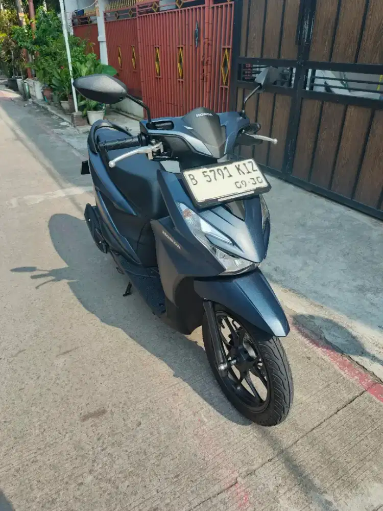 New Honda Beat Deluxe Matte Blue Smartkey CBS ISS 2025 (Gress)