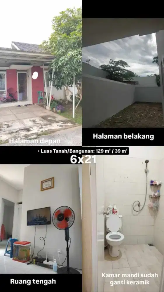 Dijual Rumah Sentraland Paradise Parung Panjang Halaman Super Luas