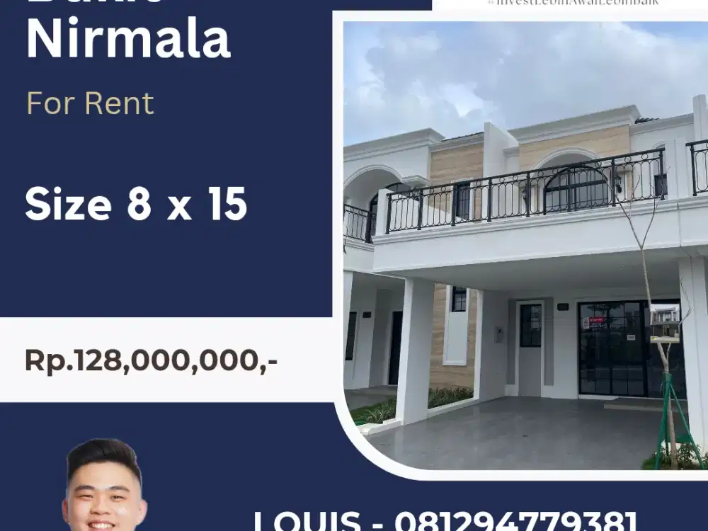 RUMAH BUKIT NIRMALA PIK2 SEWA