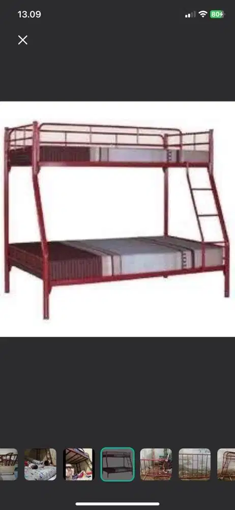 Dipan tingkat besi tempa tanpa kaki