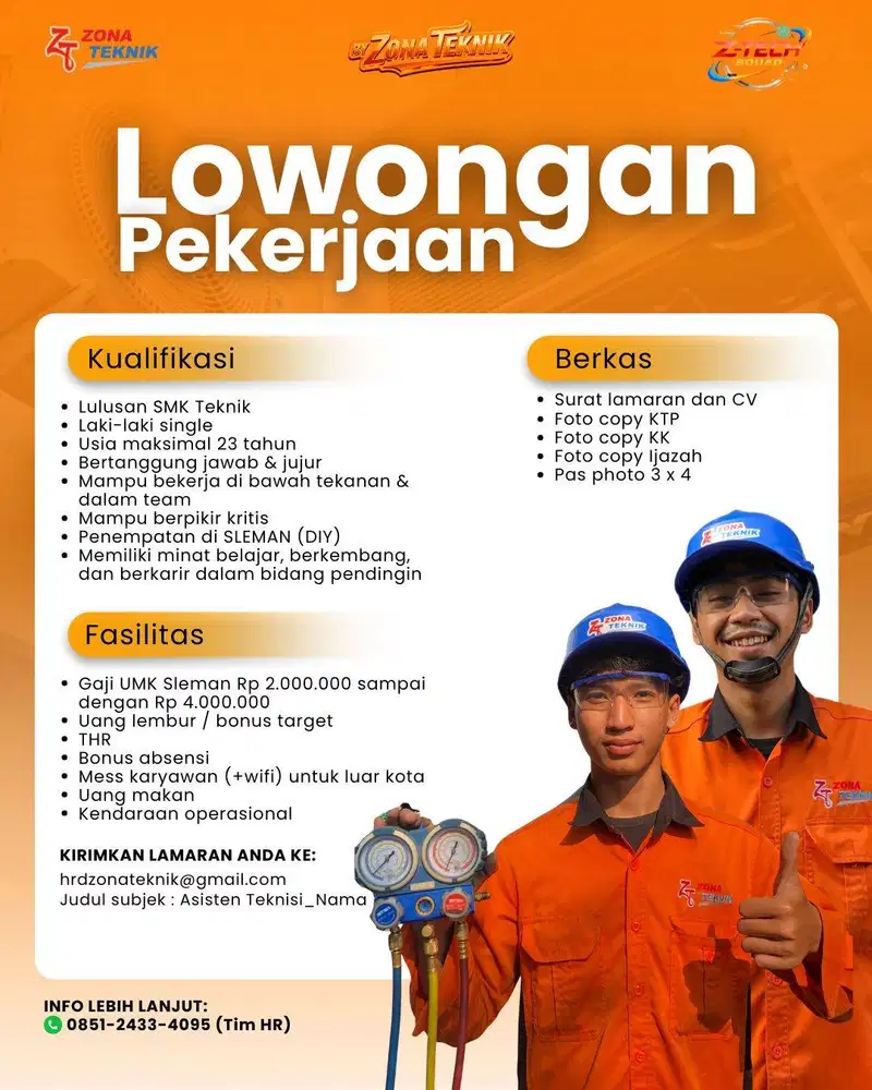 Loker Asisten Teknisi AC