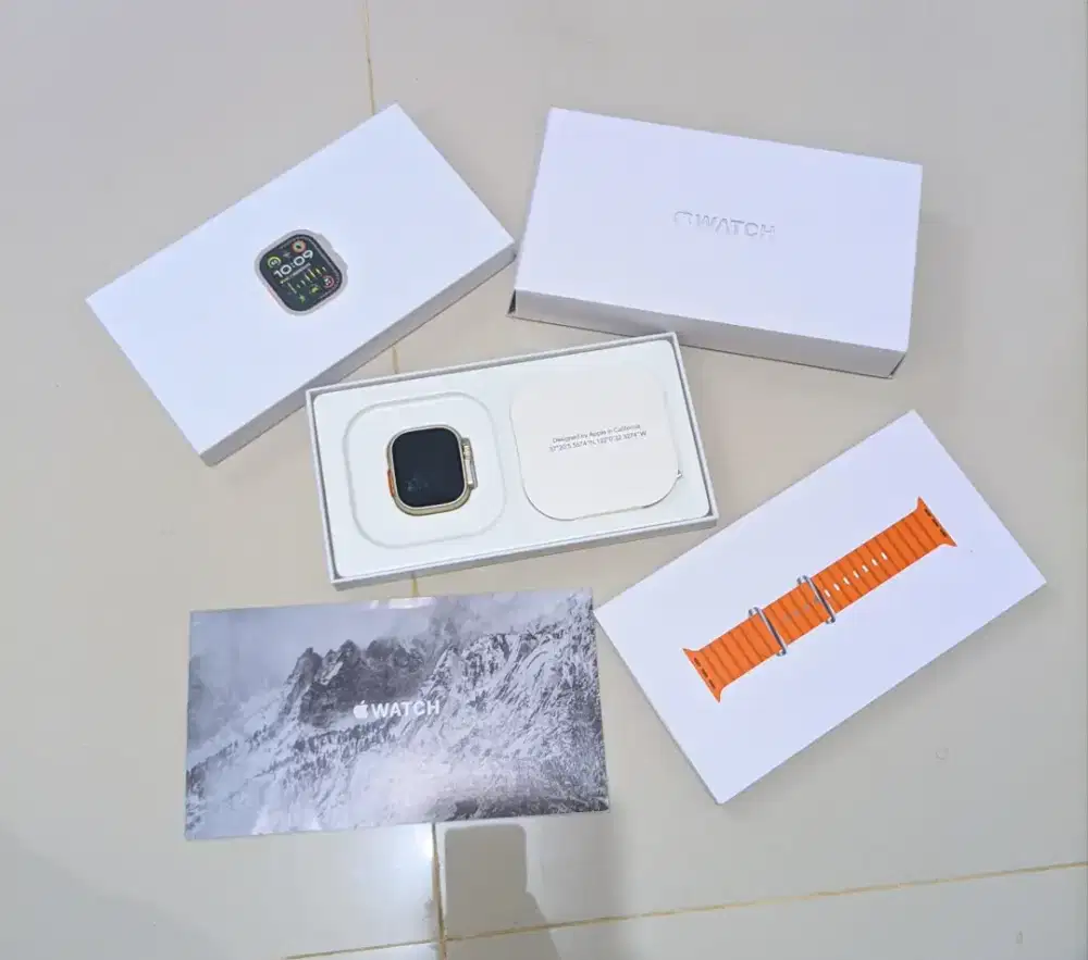 Fitness Smartwatch Supercopy Apple Watch Ultra 2 Titanium Orange 49 mm
