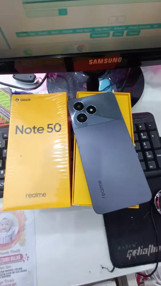 Di jual realme note 50 4/64 lengkap