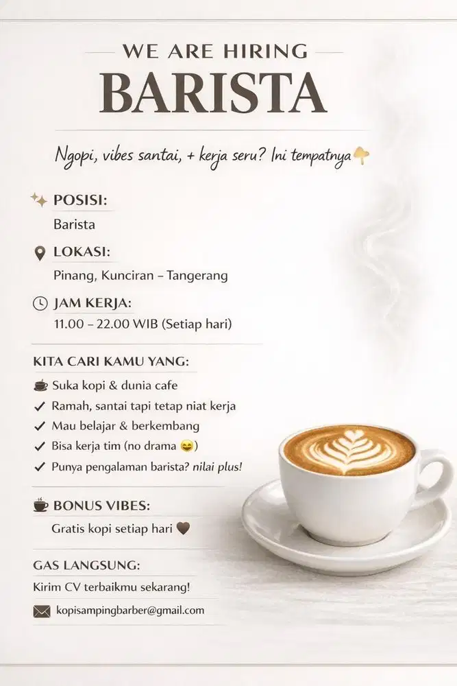 Lowongan Barista