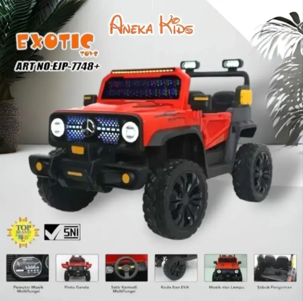 Promo Mobil Aki Jeep Exotic sudah ban karet,btrei 12v,gwransi