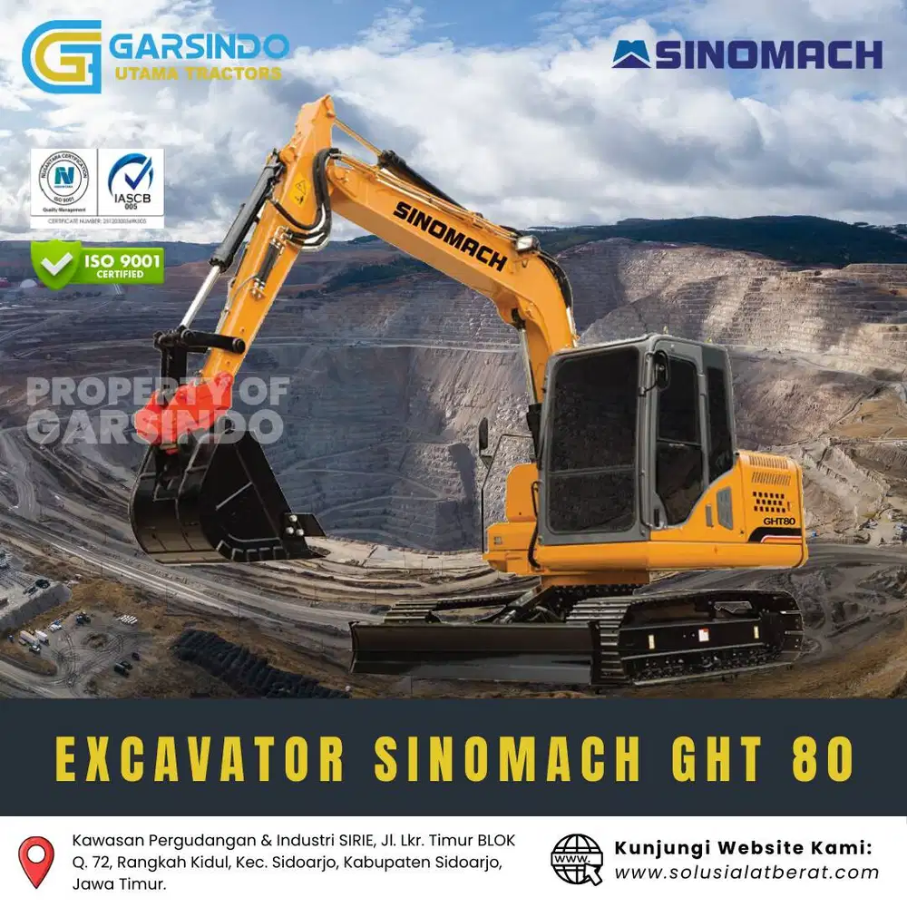 Brand New Sinomach | Excavator Sinomach GHT 80 Kelas 8 Ton Tahun 2026