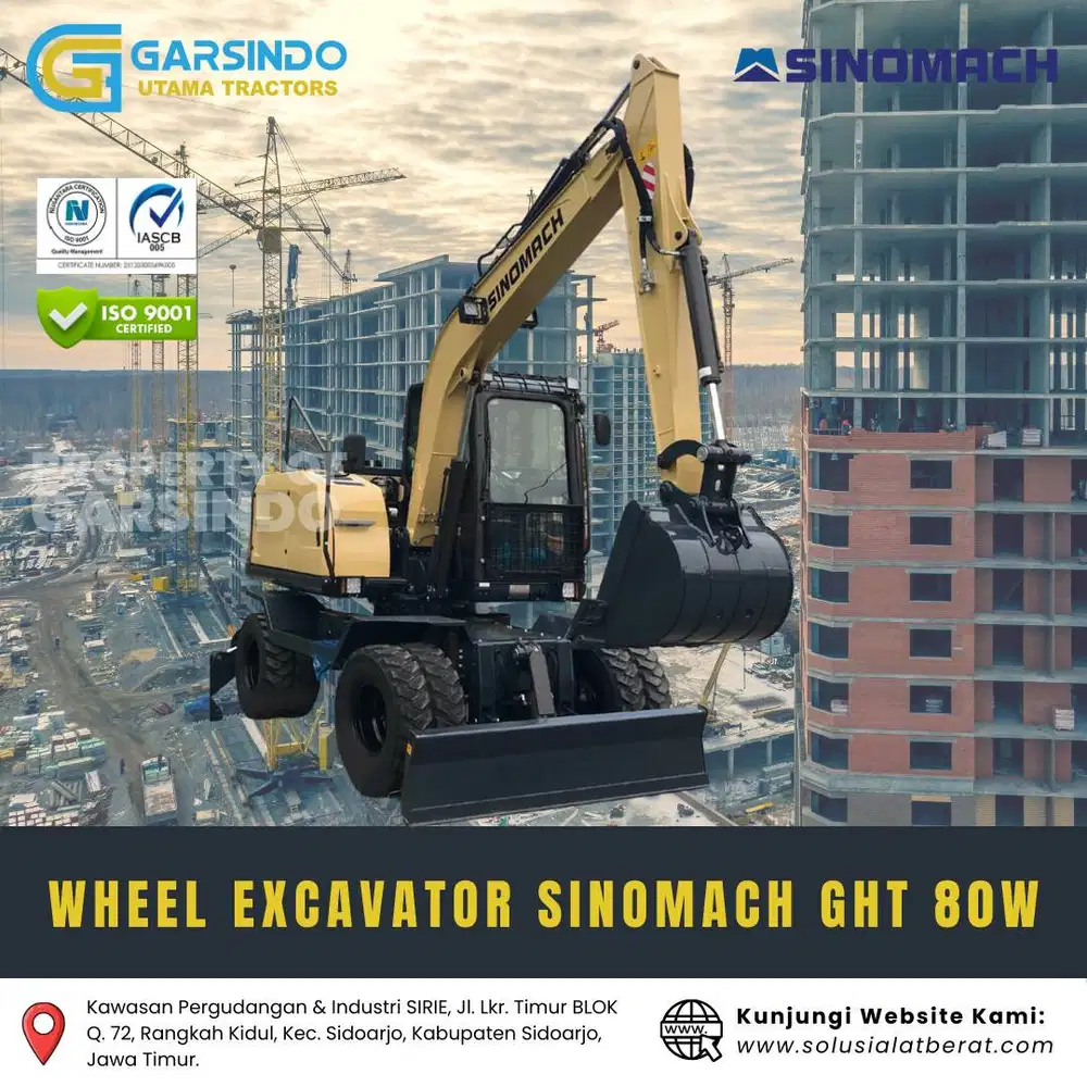 Brand New Sinomach | Wheel Excavator Sinomach GHT80 W Kelas 8 Ton 2026