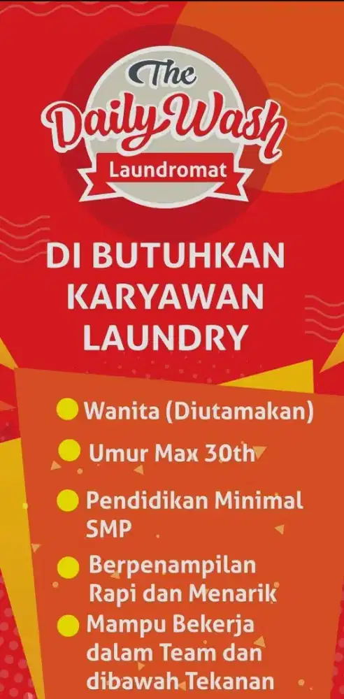 Loker lowongan kerja laundry