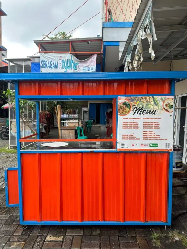 Gerobak Kontainer bakso mie ayam nasi goreng angkringan