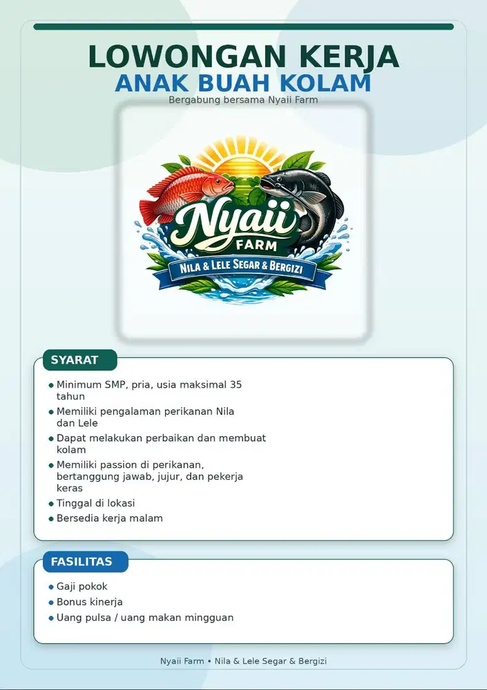Anak Buah Kolam Peternakan Ikan