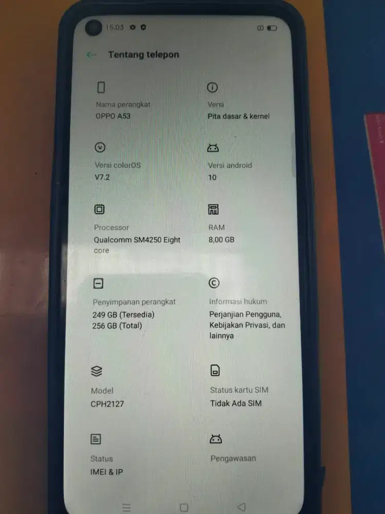 Butuh Murah Oppo A53 Ram 8 internal 256