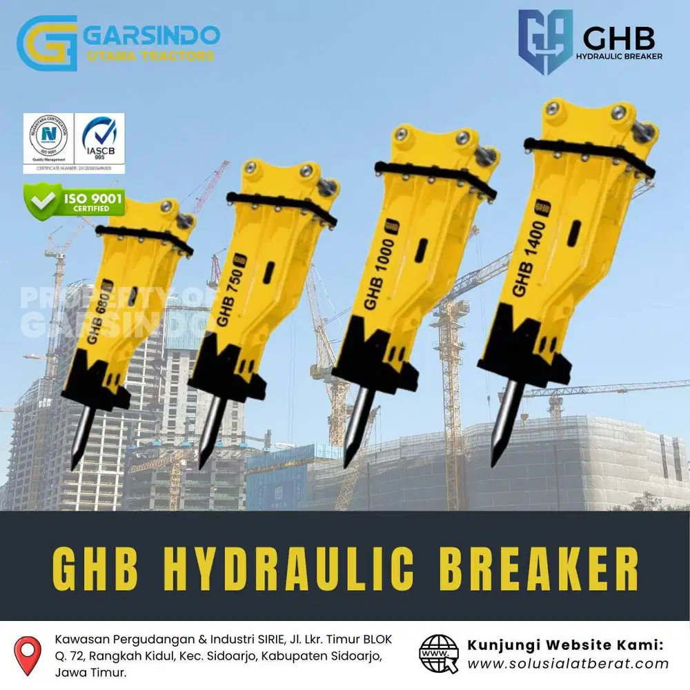 Brand New GHB Hydraulic Breaker | Attachment Excavator Harga Terbaik!