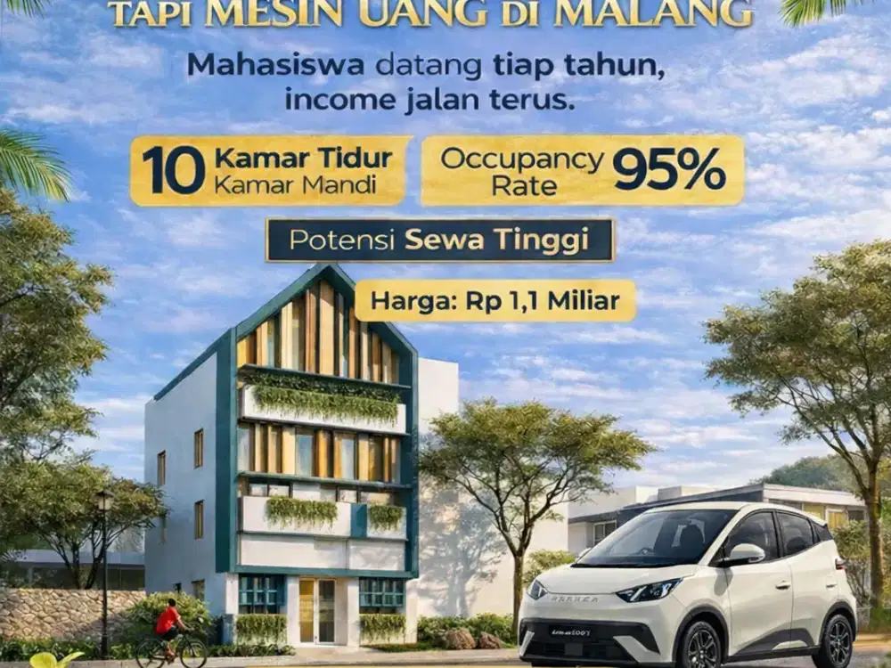 Rumah Kos Merjosari Malang 10 Kamar Dekat UIN,UB dan UMM