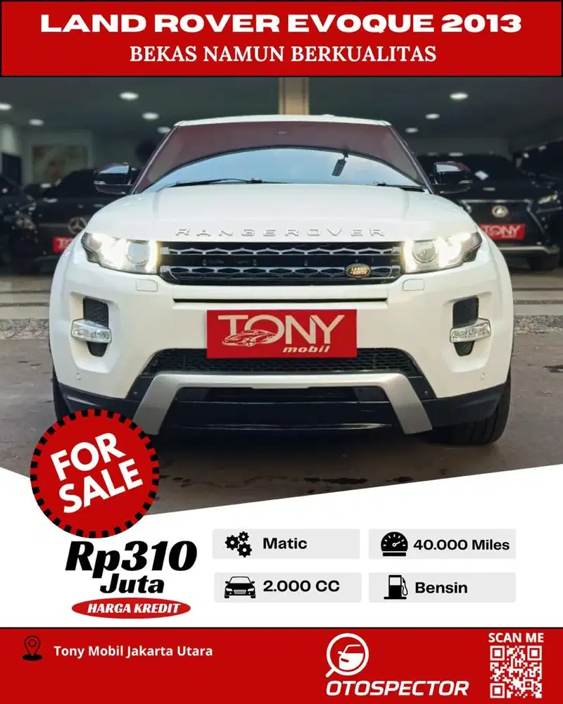 #Tony Mobil# Land Rover Evoque Dynamic Si4 2013 Putih