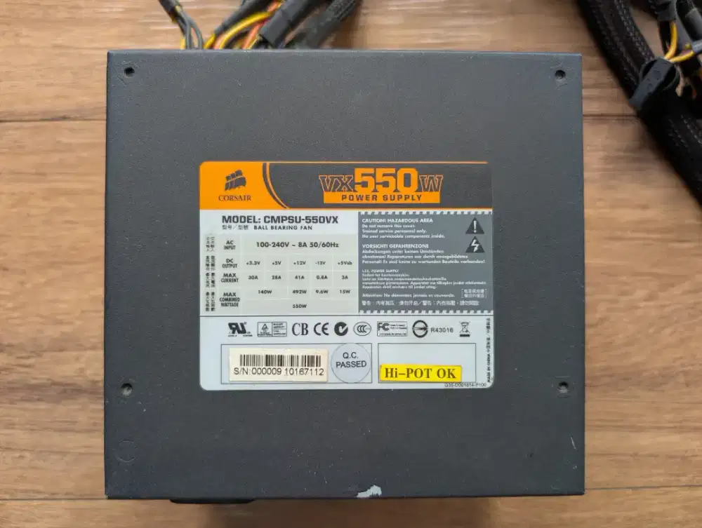 Corsair PSU Power Supply Gaming VX550W Non Modular CMP5U-55DVX Normal