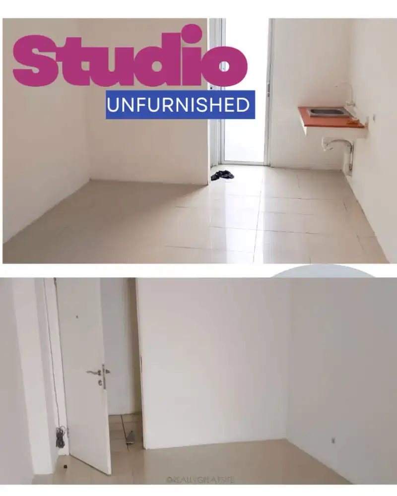 Sewakan Unit Studio Kosongan Apartemen Bassura City Free IPL