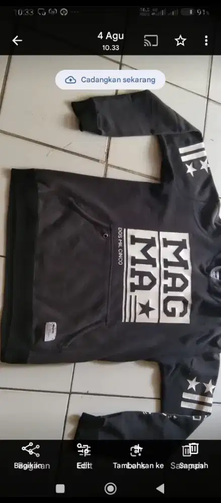 Jaket hoodie merk MAGMA ukuran L