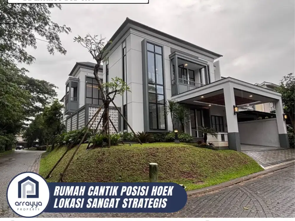 DIJUAL RUMAH CANTIK 2,5 LANTAI POSISI HOOK DI DE LATINOS BSD CITY (DMB41)