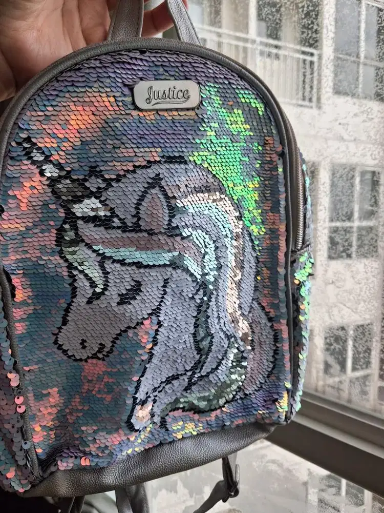 Preloved Tas Mini Justice Unicorn Sequin