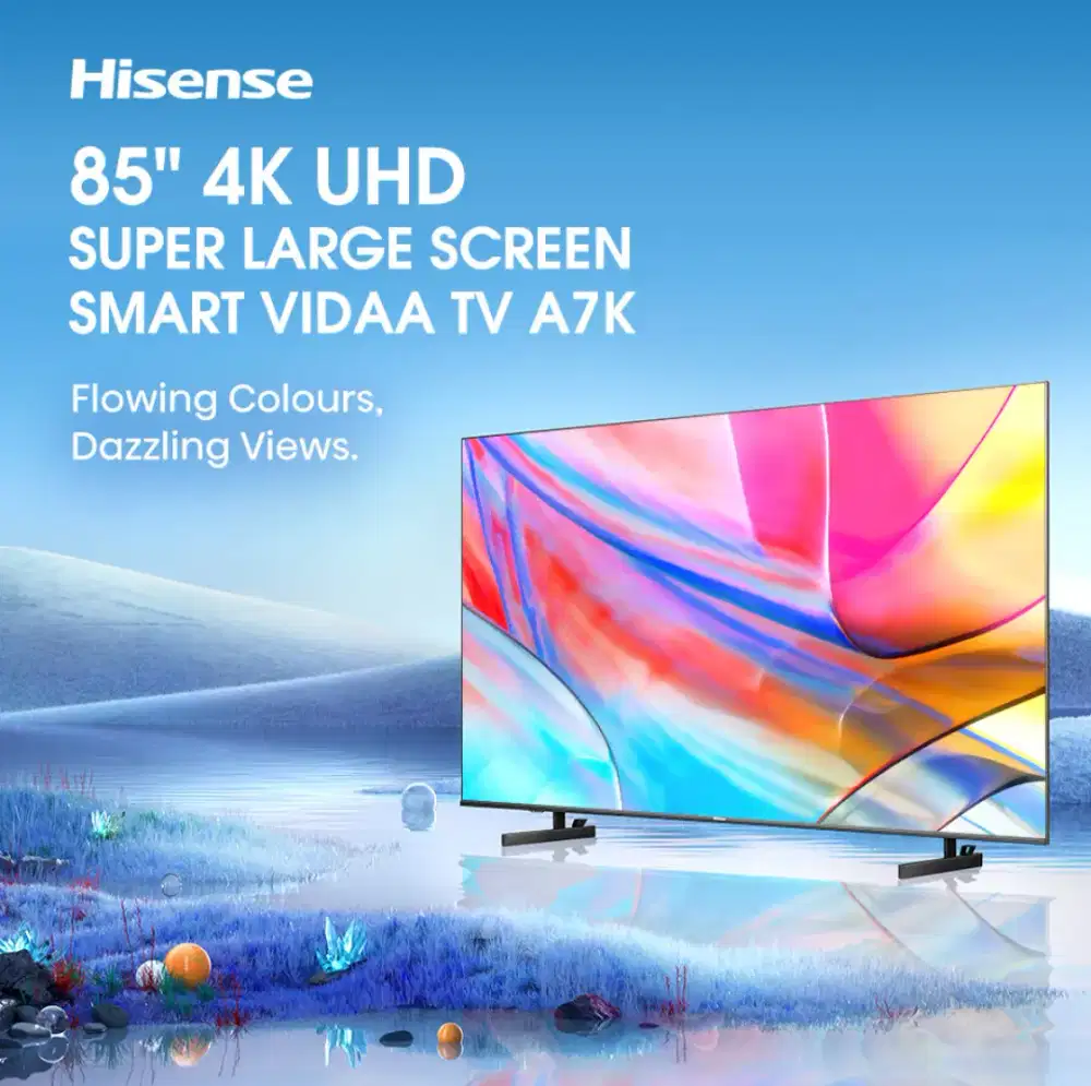 Hisense 85 Inch A7K 4K UHD Large Screen Smart TV VIDAA Dolby 85A7K
