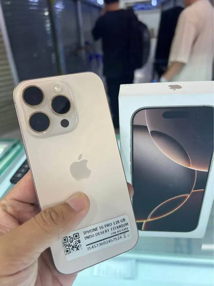 Iphone 16 PRO 128 IBOX (Dessert) Mulus Istimewa Fullset