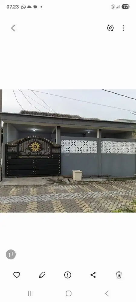 Rumah di jual SHM perum mentari bumi sejahtera