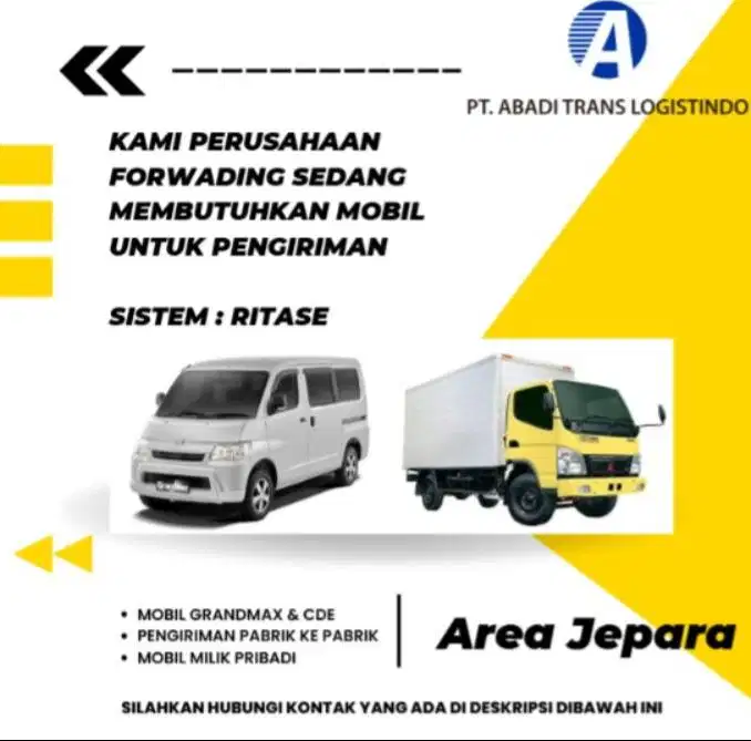 MEMBUTUHKAN MOBIL UNTUK SISTEM RITASE