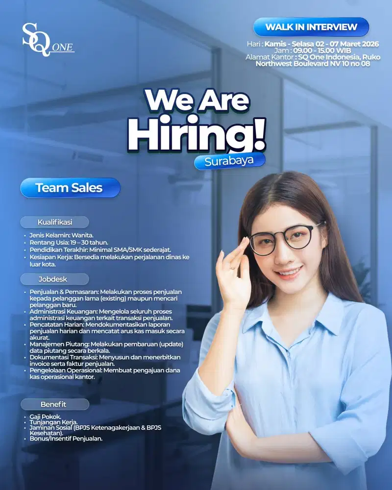Lowongan Kerja Sales/Marketing