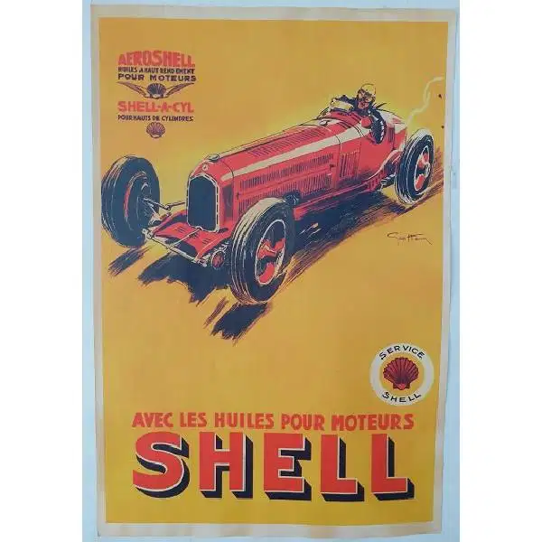 Iklan kertas  AEROSHELL OIL - PETROLEUM dari zaman kolonial Belanda