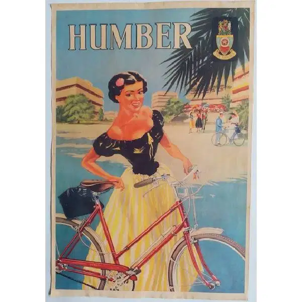 Iklan kertas Sepeda onthel HUMBER BICYCLE dari kolonial Belanda