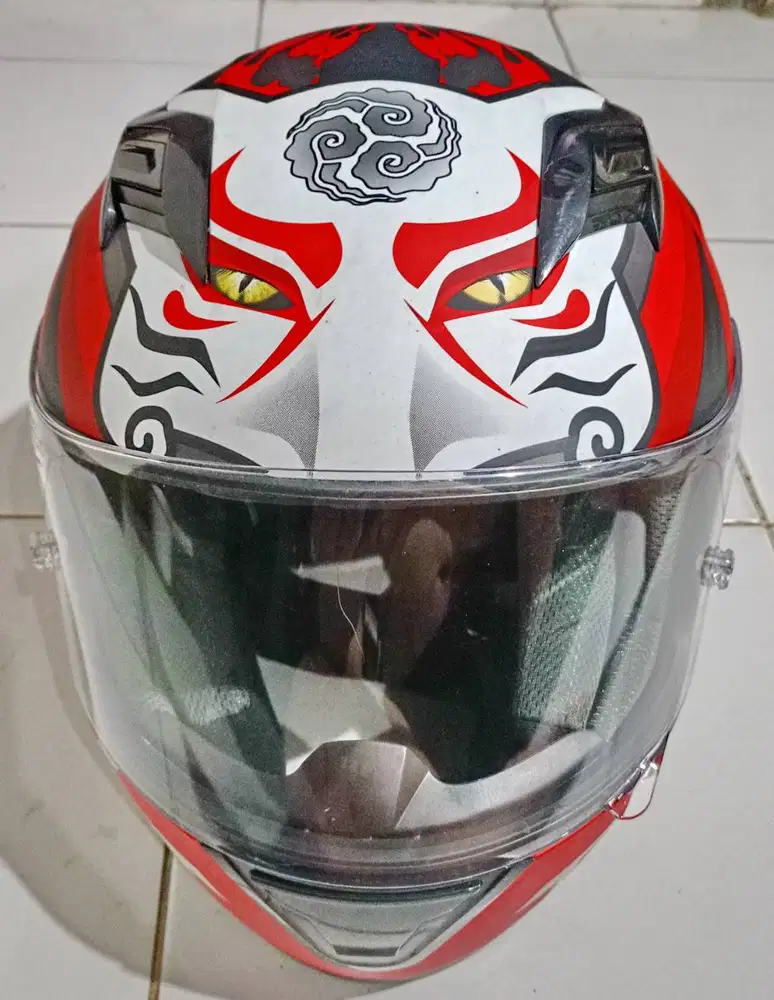 Helm Full Face KYT R10 Kabuki Edition Size L Kondisi Seperti Baru