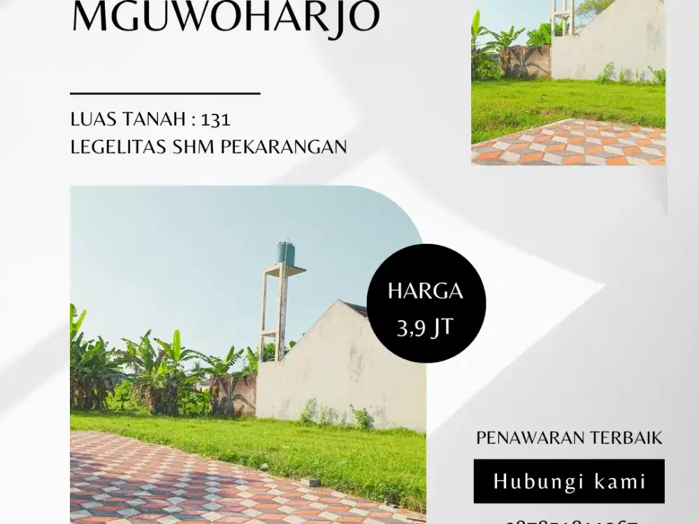 Tanah Maguwoharjo 3 menit dari  UNRIYO kampus 2