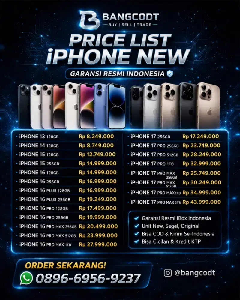 Iphone new garansi resmi Indonesia