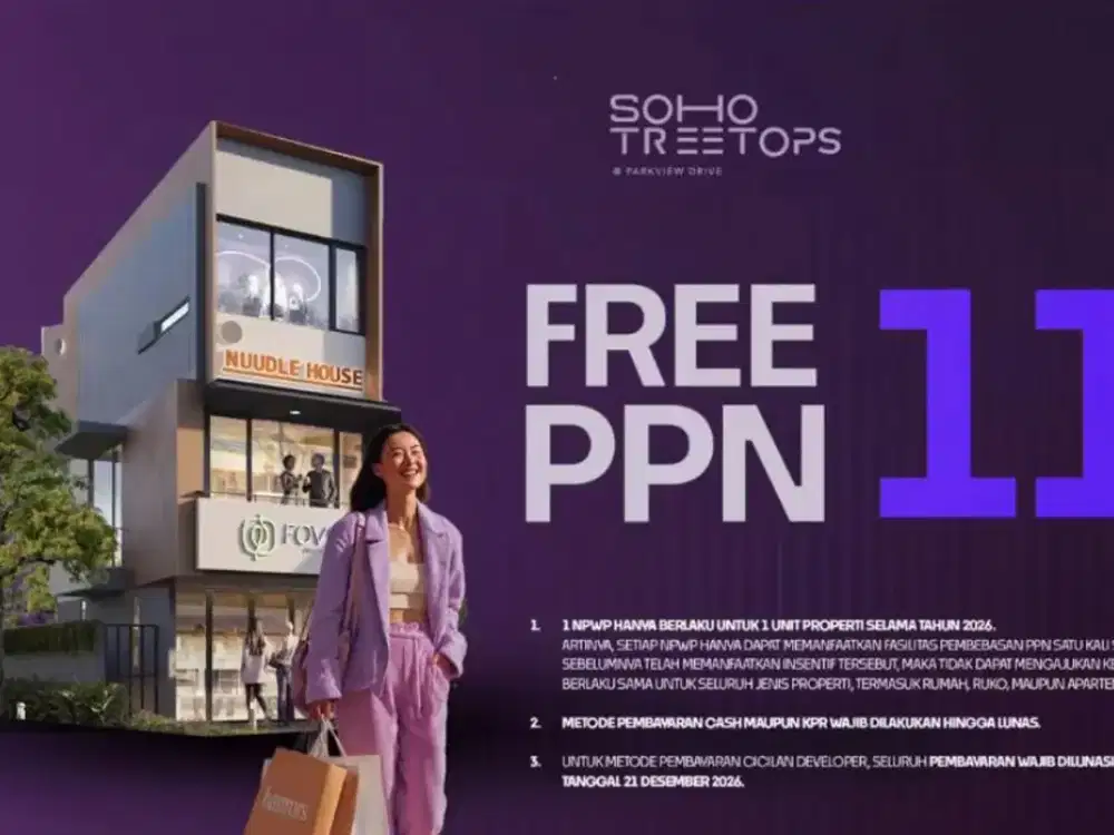 SOHO Kekinian 3 Lantai 888 Juta – Free PPN, Cocok Investasi!