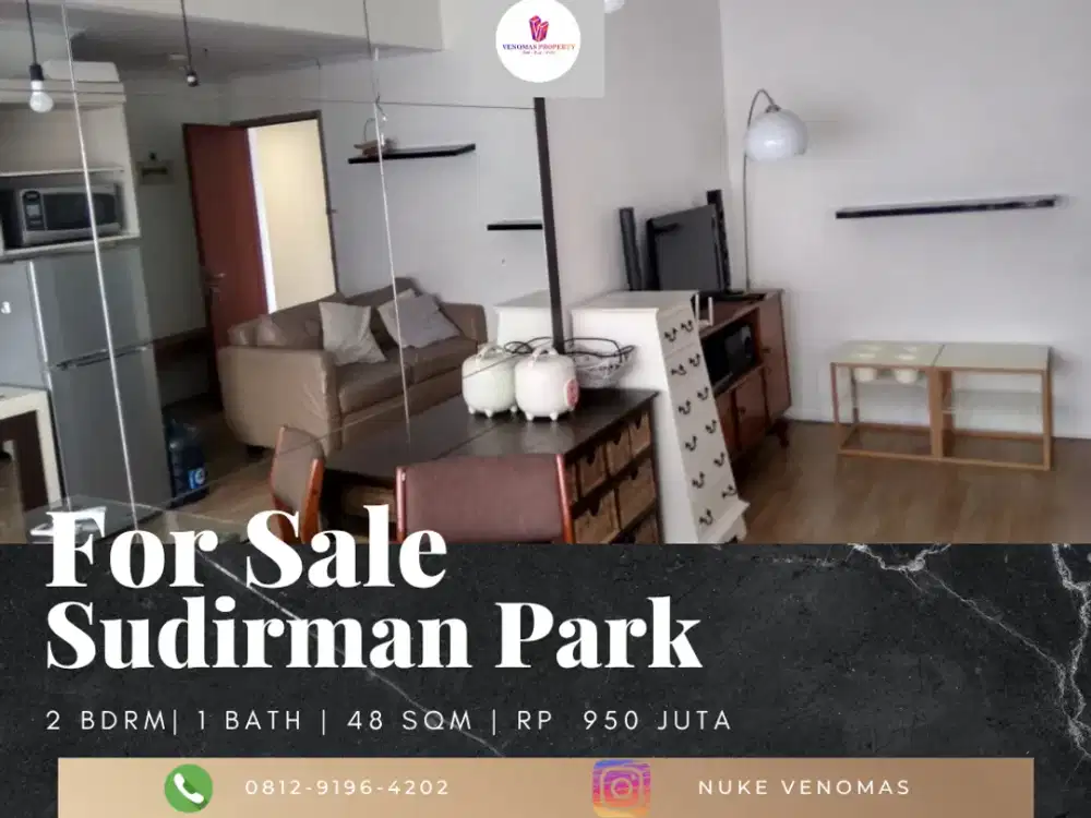 Dijual Apartement Sudirman Park 2BR Full Furnished Mid Floor