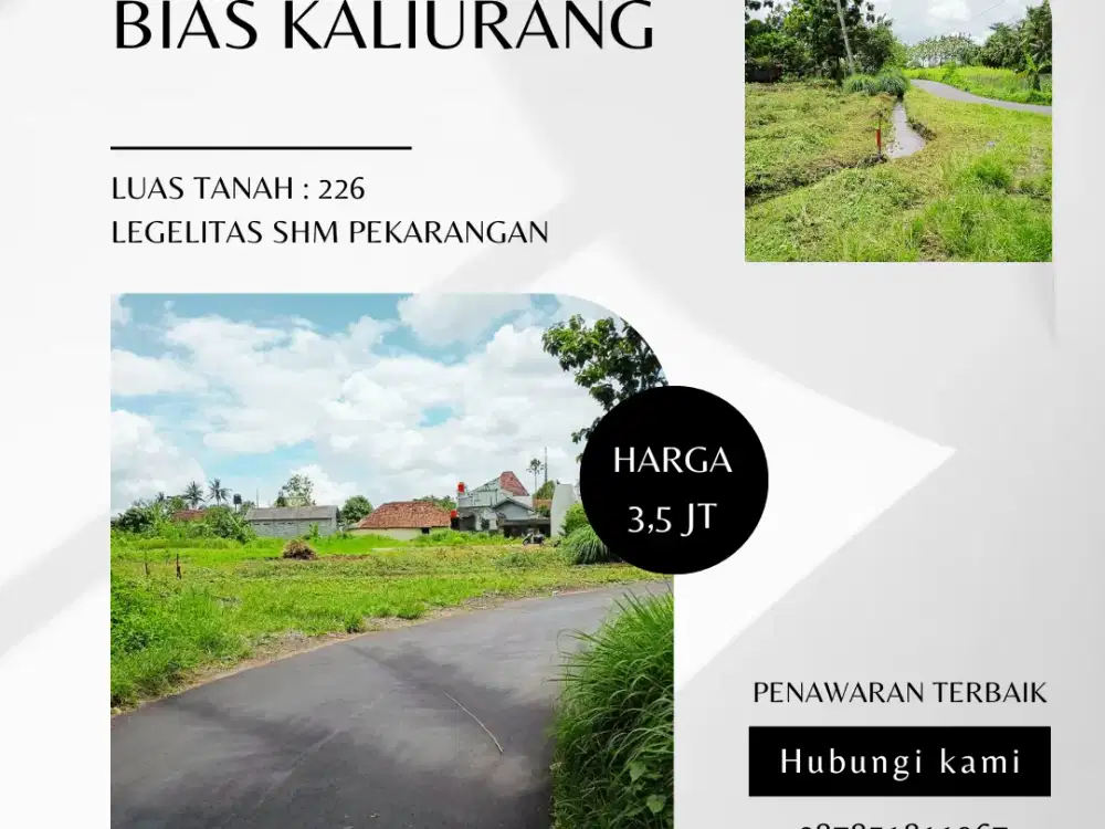 Tanah Jogja 2 MENIT SD BIAS KALIURANG SHMP