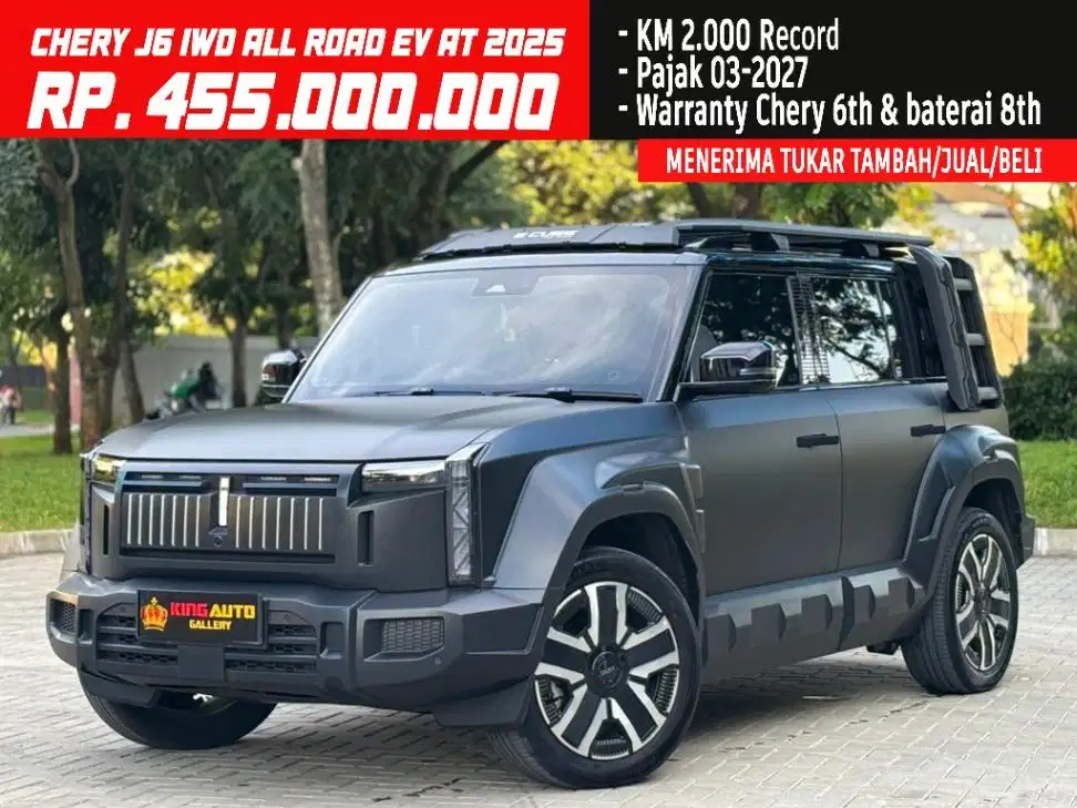 (KM 2RB) Chery J6 IWD 4x2 EV 2025 Black Phantom