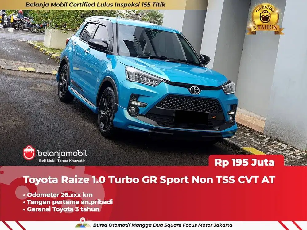 [ GARANSI 5TH ] Toyota Raize 1.0 Turbo GR Sport Non TSS AT 2024/2025