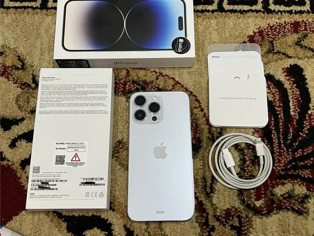 iPhone 14 Pro Max 512Gb Silver Ex Resmi Blibli Fullset Original Mulus